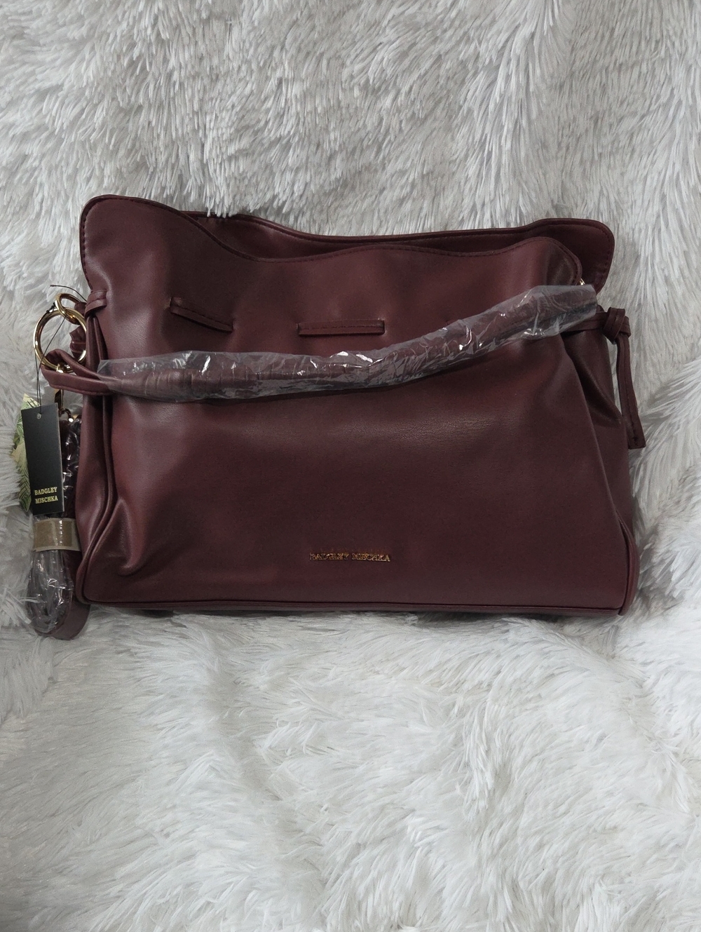 BADGLEY MISCHKA Burgundy Women’s Shoulder Bag NWT